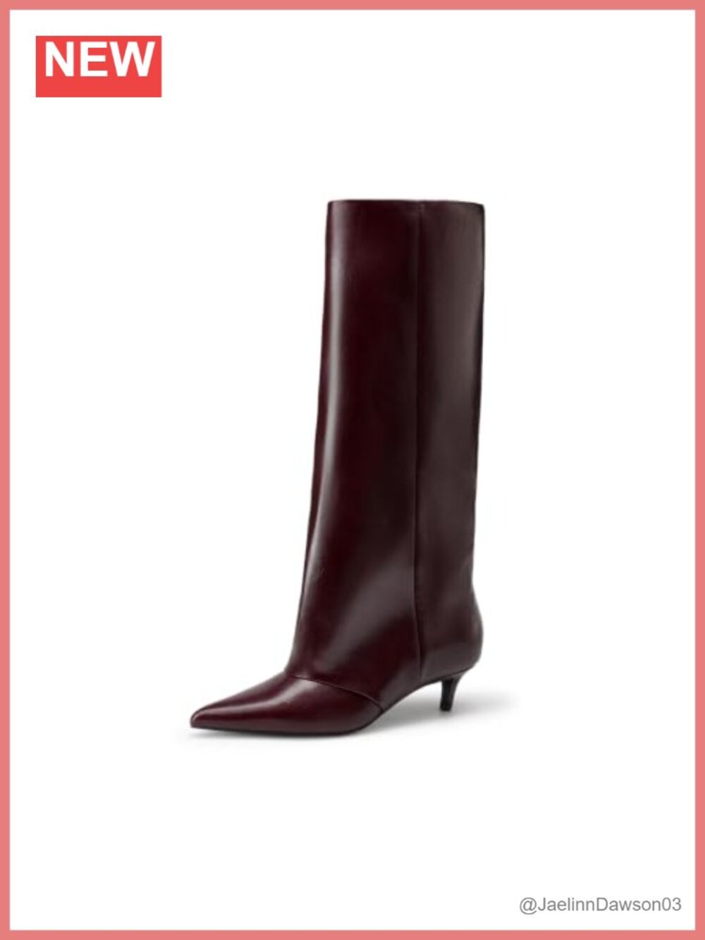 Fold-Over Knee High Kitten Heel Boots Faux Leather Pointed Toe